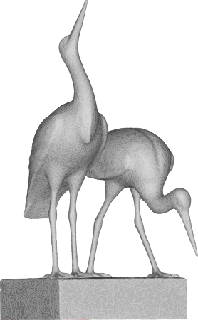 3D Stork Couple Sculpture