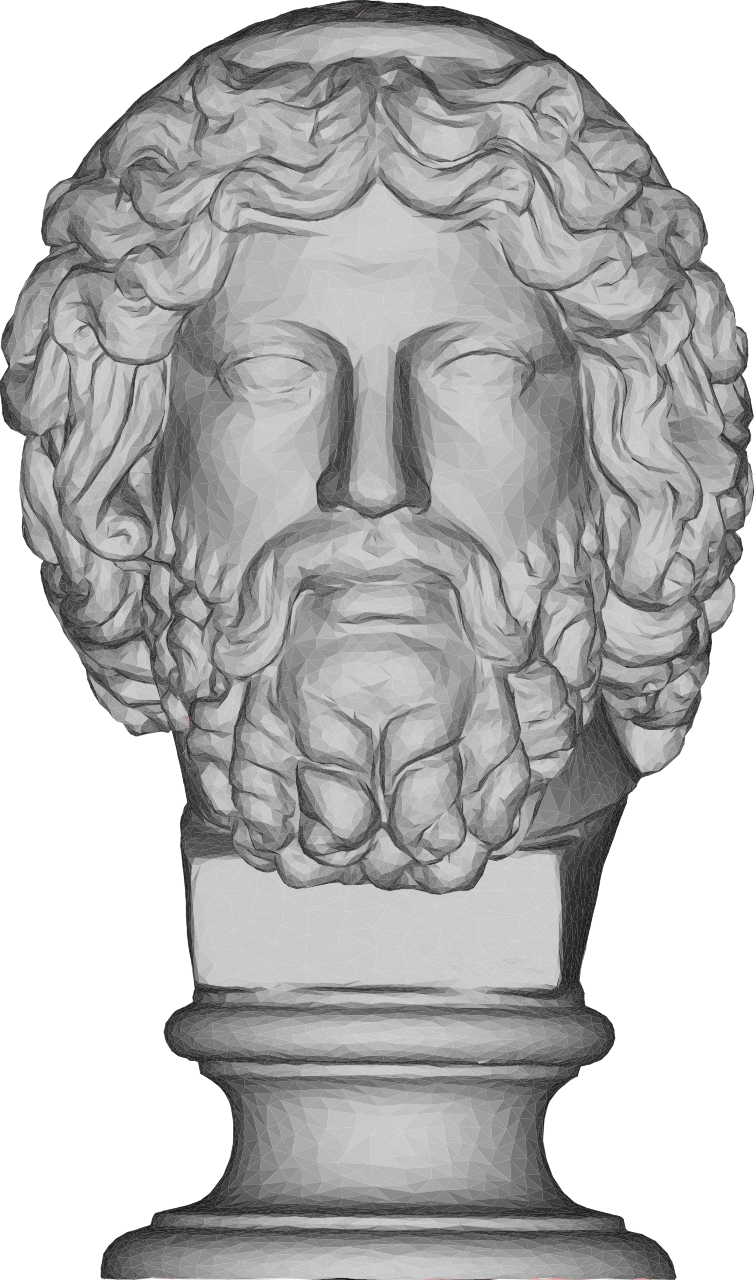 3D Zeus Bust Sculpture