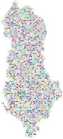 Albania Love & Peace Map