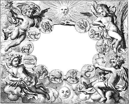 Antique Zodiac Frame Design