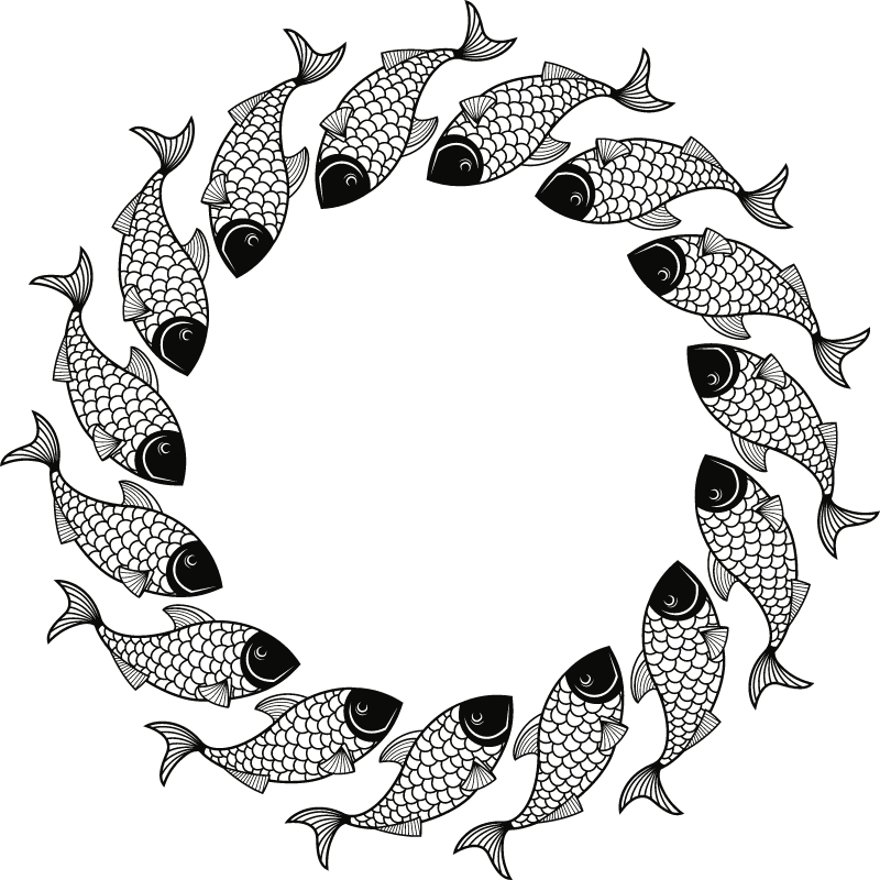 Aquatic Fish Decorative Frame