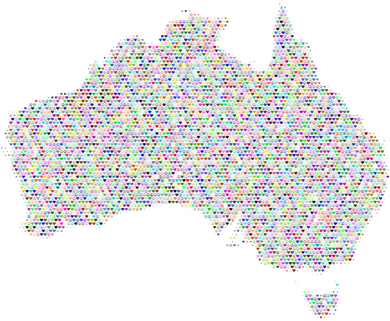 Australia Love & Peace Map