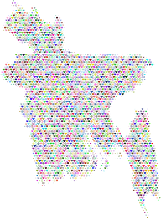 Bangladesh Love & Peace Map
