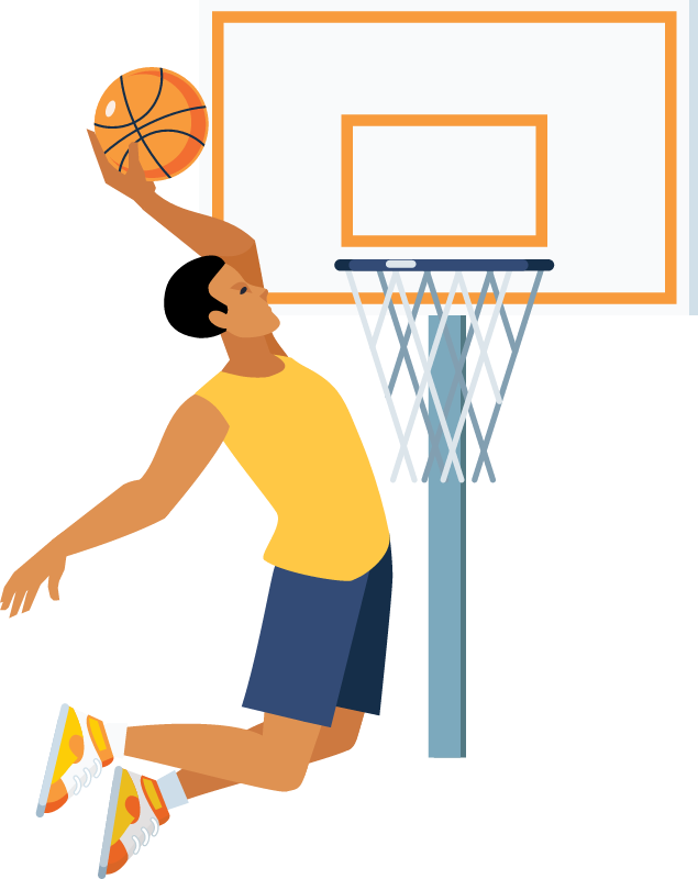 Basketball Player Illustration