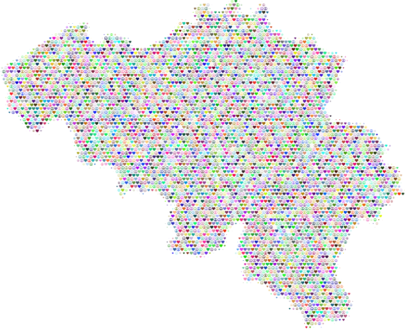 Belgium Love & Peace Map