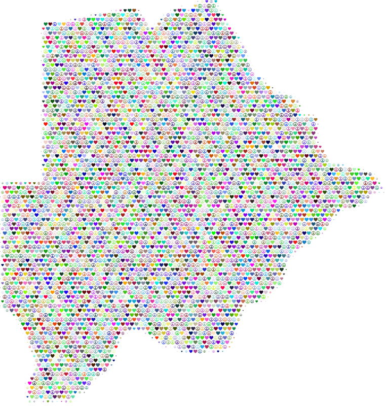 Botswana Love & Peace Map