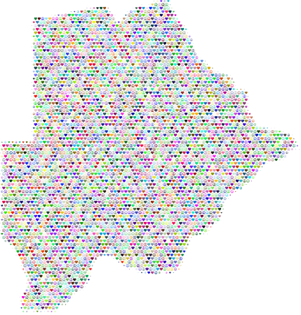 Botswana Love & Peace Map
