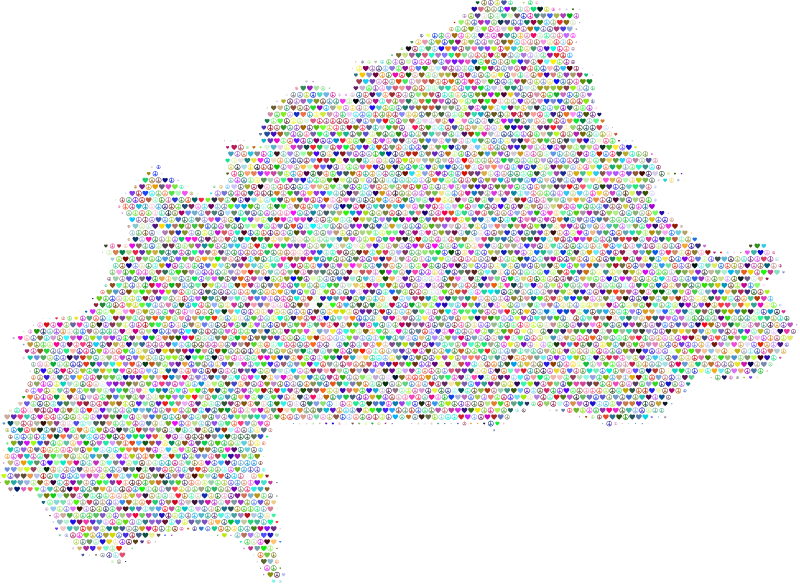 Burkina Faso Peaceful Map