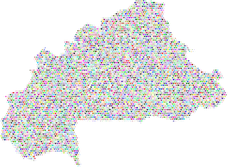 Burkina Faso Peaceful Map