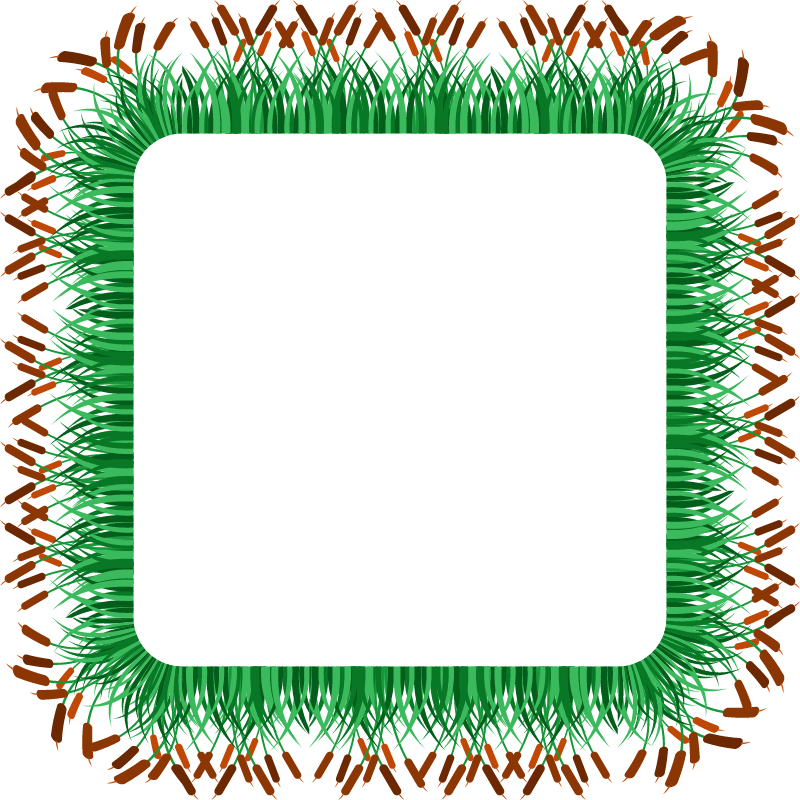 Cattails and Grass Decorative Frame