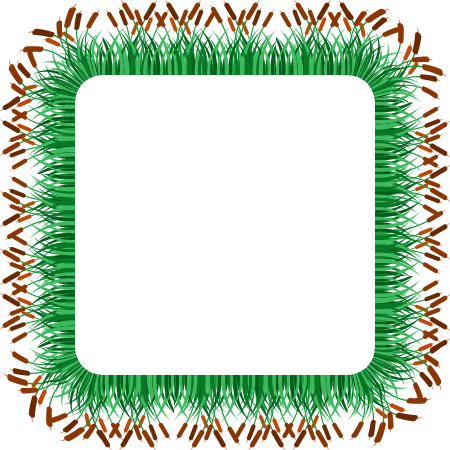 Cattails and Grass Decorative Frame