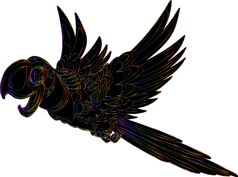Chromatic Parrot Line Art