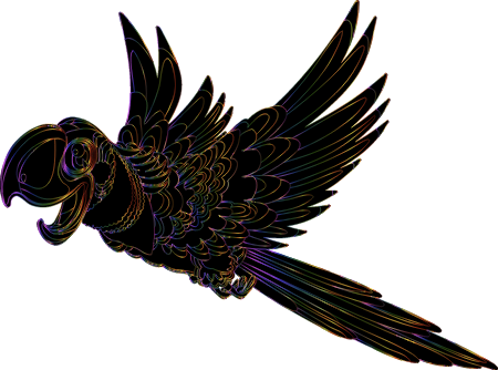 Chromatic Parrot Line Art