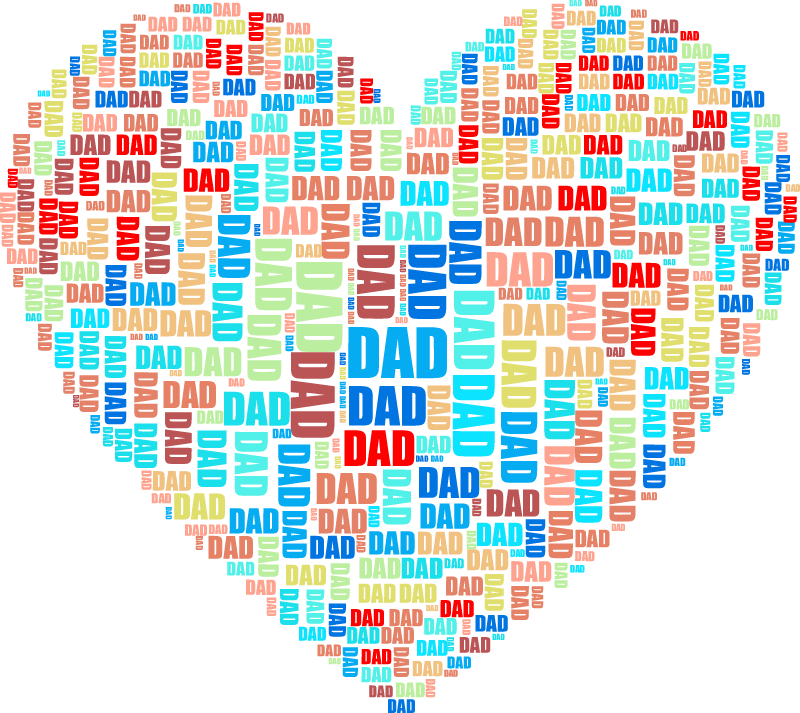 Colorful Dad Love Heart