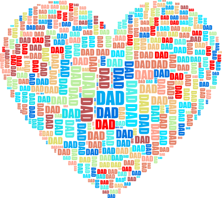Colorful Dad Love Heart