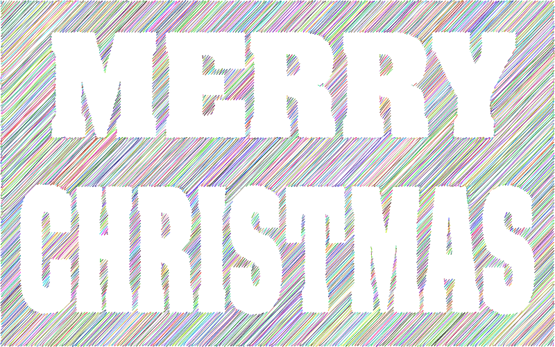 Colorful Merry Christmas Typography