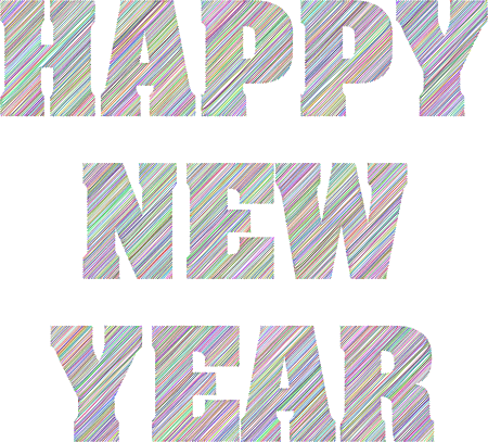 Colorful New Year Typography