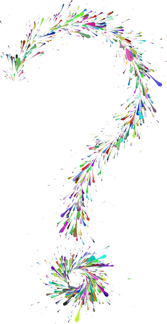 Colorful Question Mark Splatter