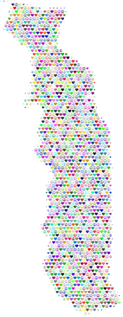 Colorful Togo Map - Love & Peace