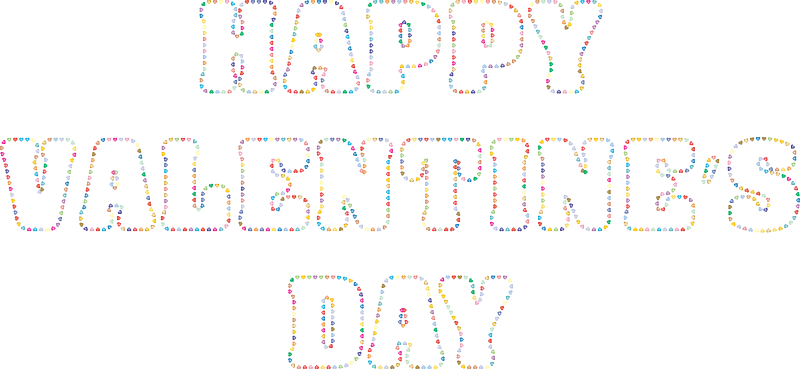 Colorful Valentine’s Heart Typography