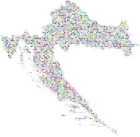 Croatia Love & Peace Map
