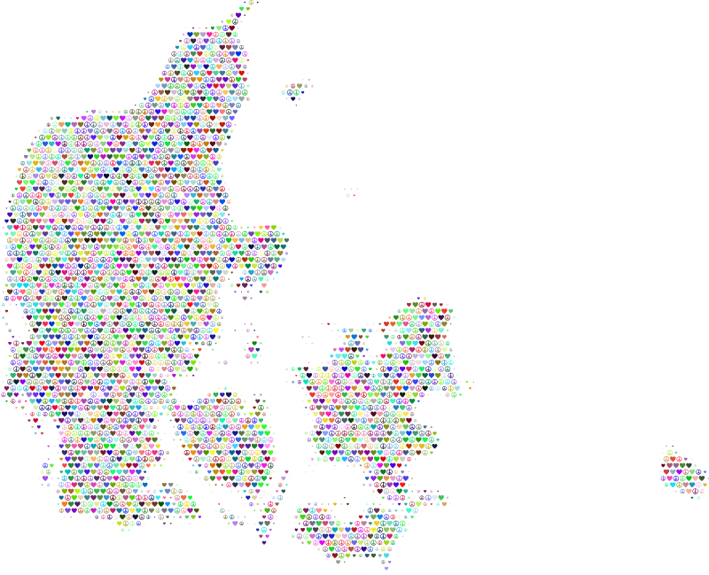 Denmark Love & Peace Map