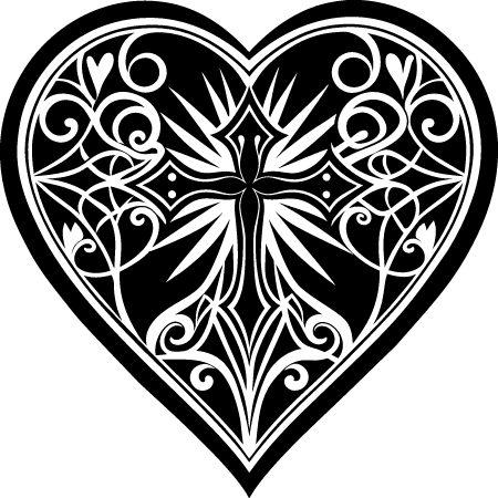 Designed Heart Cross