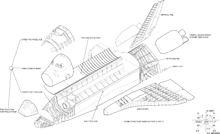 Discovery Space Shuttle Blueprint