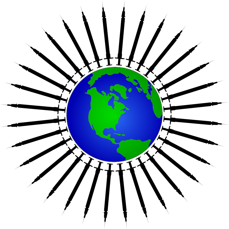 Earth Surrounded by Syringe Halo