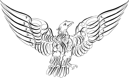 Flourish Eagle Illustration