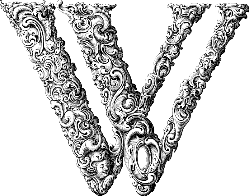 Flourished Letter W