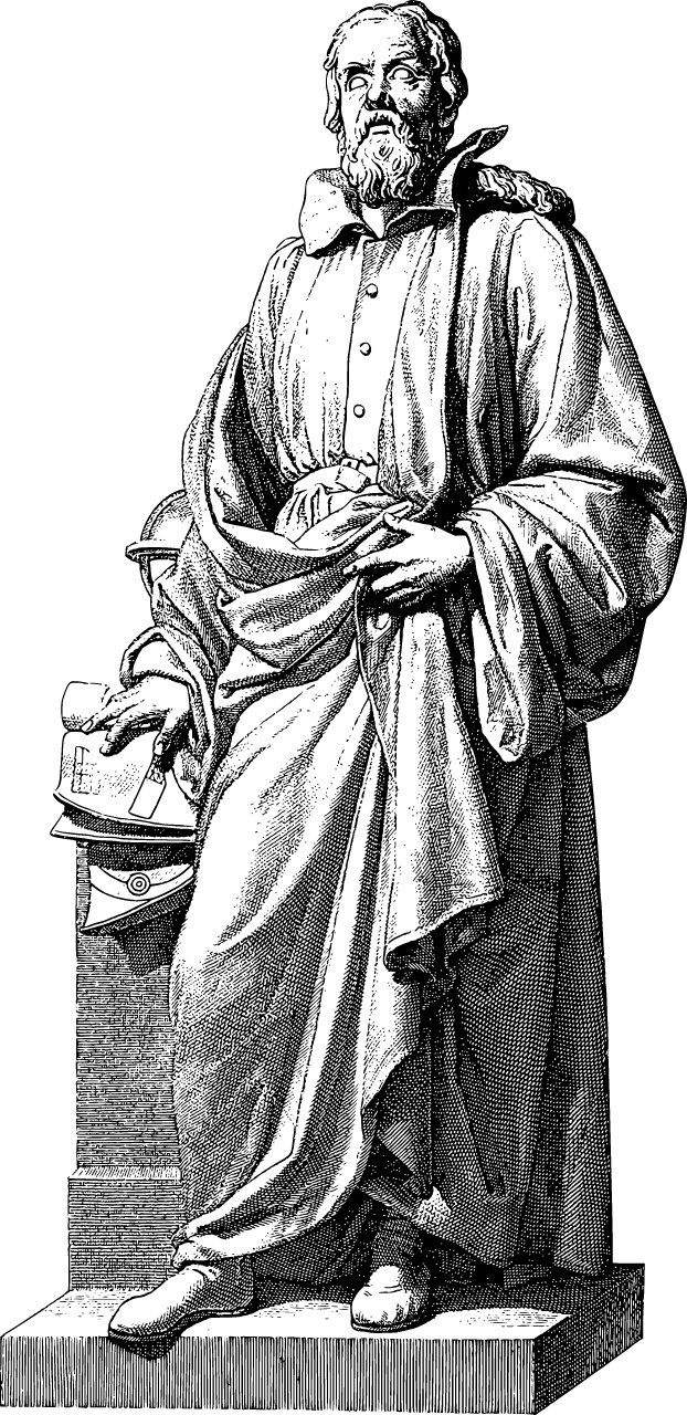 Galileo Galilei Statue Illustration