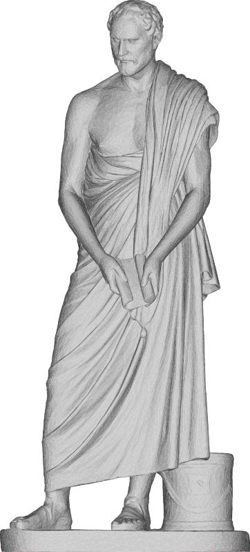 Geometric Demosthenes Sculpture