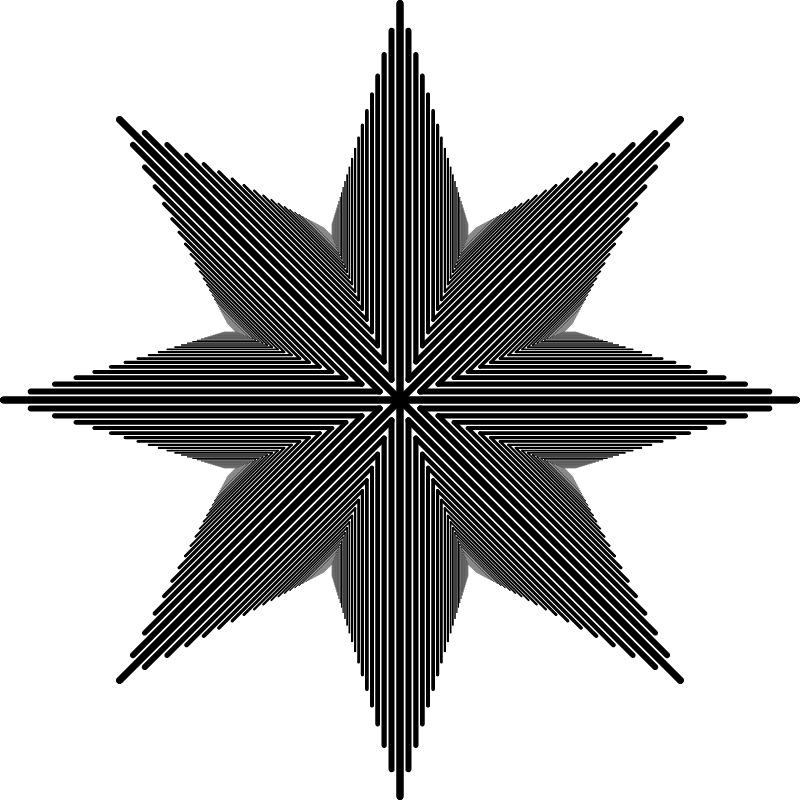 Geometric Eight-Pointed Star
