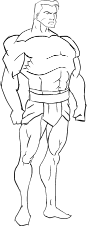 Gladiator Vectorized Line Art