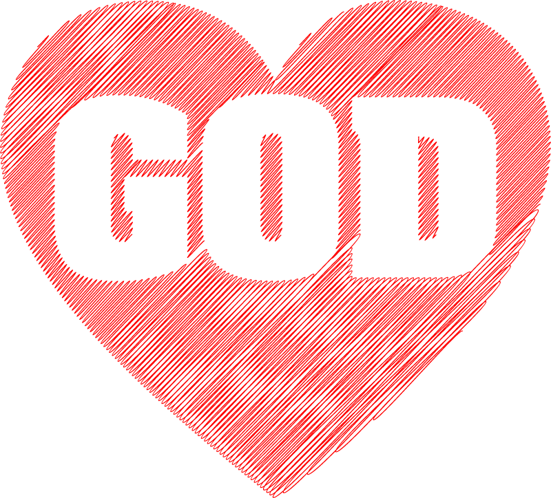 God Heart Scribble