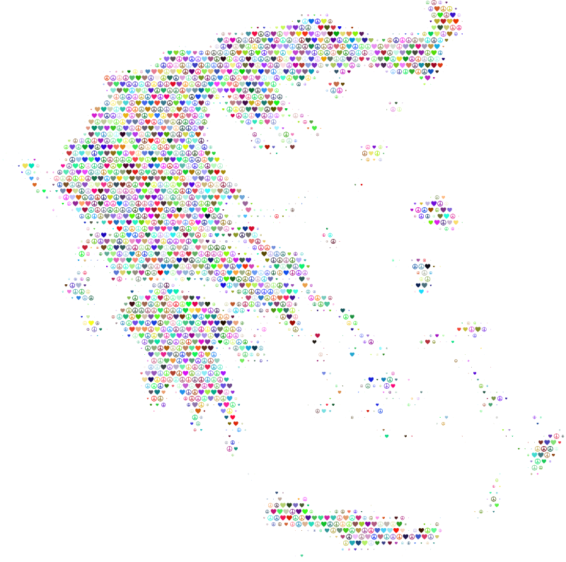 Greece Love & Peace Map