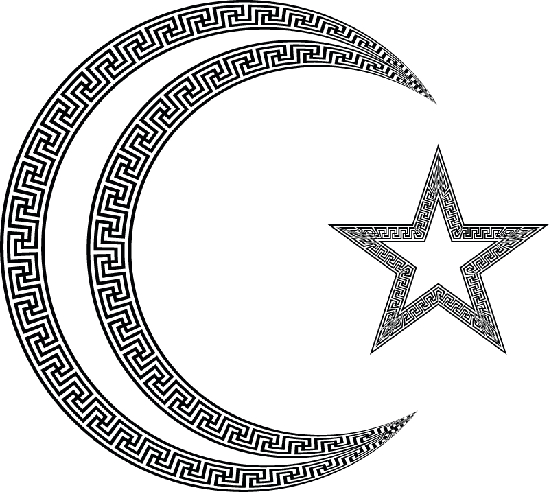 Greek Meander Moon & Star