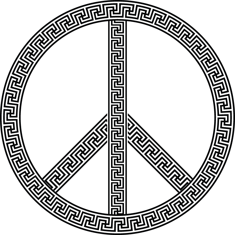 Greek Meander Peace Symbol