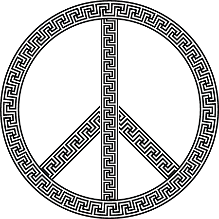 Greek Meander Peace Symbol