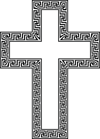 Greek Meander Sacred Cross