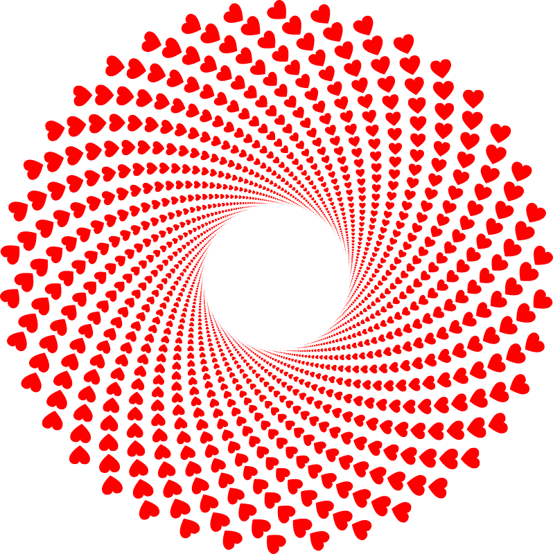 Hearts in Whirlpool Design