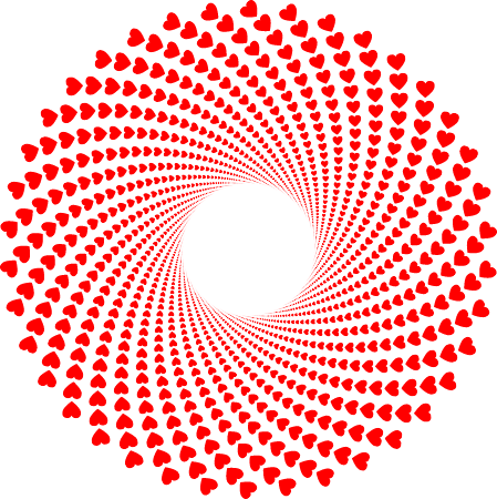 Hearts in Whirlpool Design