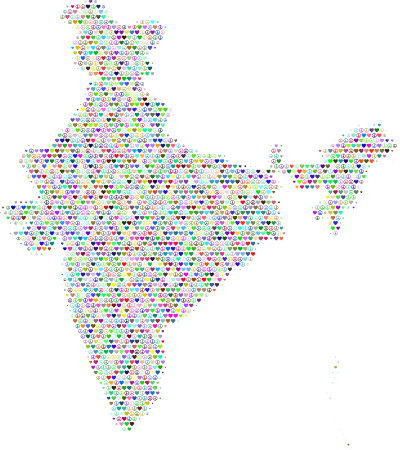 India Love & Peace Map