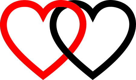 Intertwined Linked Hearts