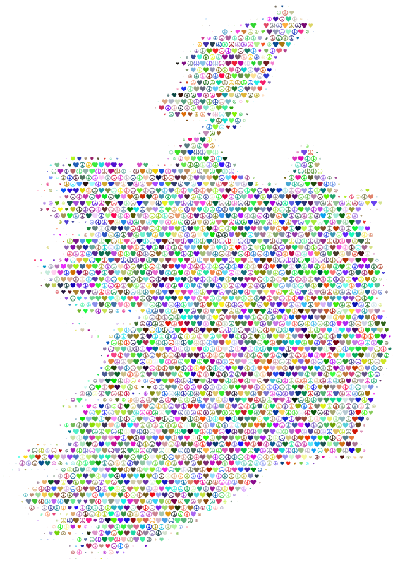 Ireland Love & Peace Map