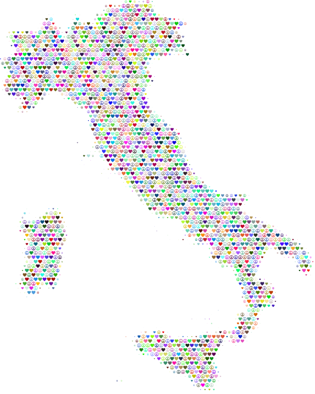 Italy Love & Peace Map