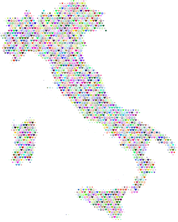 Italy Love & Peace Map