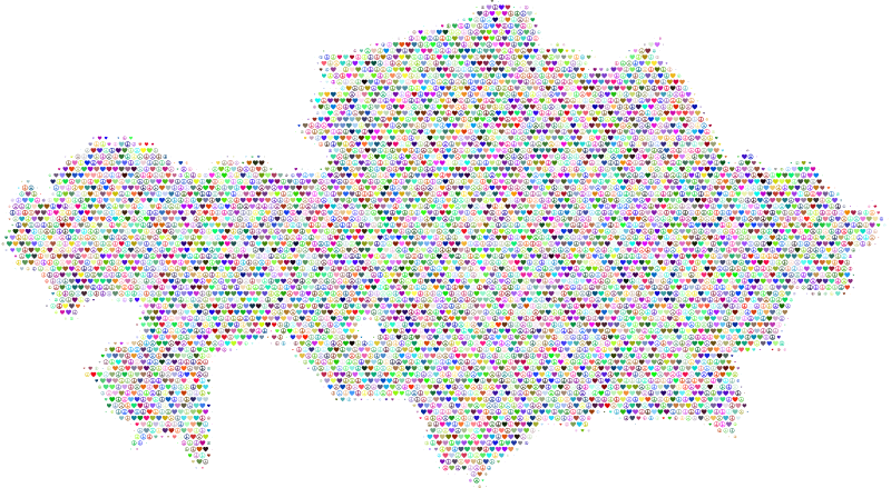 Kazakhstan Love & Peace Map