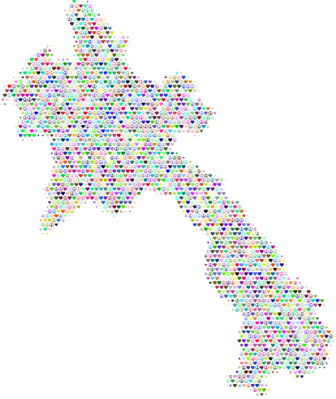 Laos Love & Peace Map